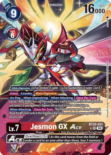 Jesmon GX ACE (Alternate Art) (BT20-021 SR), Release Special Booster 2.5 — Digimon card price