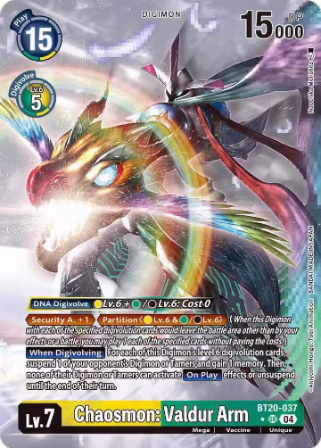 Chaosmon: Valdur Arm (Alternate Art) (BT20-037 SR), Release Special Booster 2.5 — Digimon card price