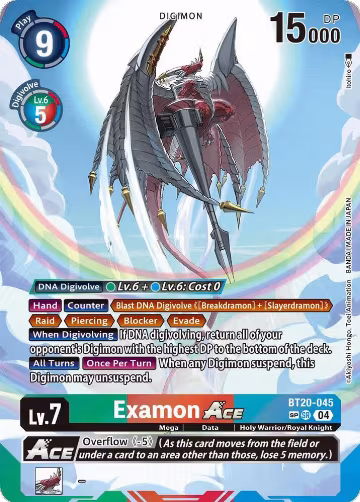 Examon ACE (Textured) (BT20-045 SR), Release Special Booster 2.5 — Digimon card price