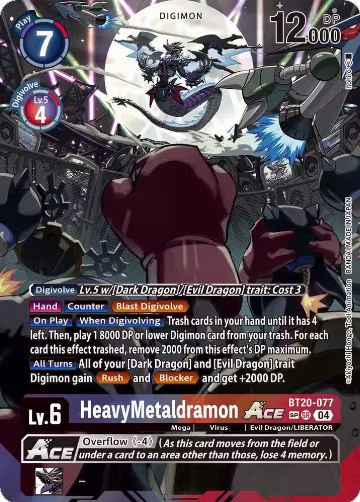 HeavyMetaldramon ACE (Textured) (BT20-077 SR), Release Special Booster 2.5 — Digimon card price