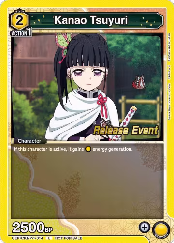 Kanao Tsuyuri (UEPR/KMY-1-014), Demon Slayer: Kimetsu no Yaiba Release Event Cards — Union Arena card price