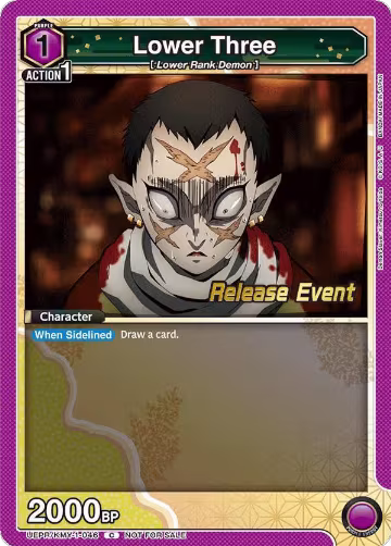 Lower Three (UEPR/KMY-1-046), Demon Slayer: Kimetsu no Yaiba Release Event Cards — Union Arena card price