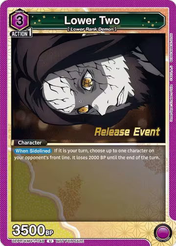 Lower Two (UEPR/KMY-1-048), Demon Slayer: Kimetsu no Yaiba Release Event Cards — Union Arena card price