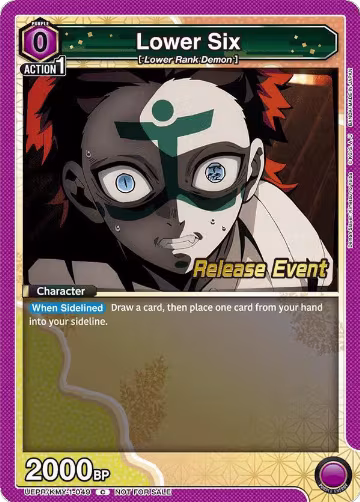 Lower Six (UEPR/KMY-1-049), Demon Slayer: Kimetsu no Yaiba Release Event Cards — Union Arena card price