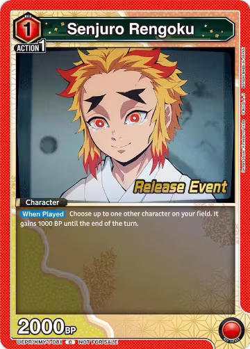 Senjuro Rengoku (UEPR/KMY-1-081), Demon Slayer: Kimetsu no Yaiba Release Event Cards — Union Arena card price