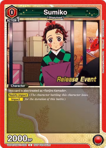 Sumiko (UEPR/KMY-1-092), Demon Slayer: Kimetsu no Yaiba Release Event Cards — Union Arena card price