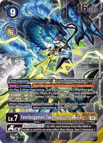 Fenriloogamon: Takemikazuchi ACE (Alternate Art) (BT20-081 SR), Release Special Booster 2.5 — Digimon card price