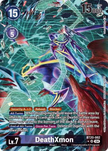 DeathXmon (Alternate Art) (BT20-082 SR), Release Special Booster 2.5 — Digimon card price
