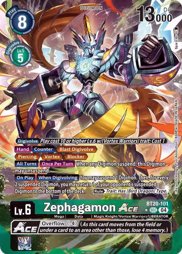 Zephagamon ACE (Alternate Art) (BT20-101 SEC), Release Special Booster 2.5 — Digimon card price