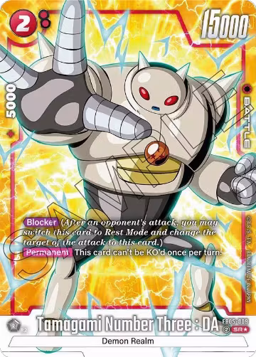Tamagami Number Three : DA (Alternate Art) (FB05-009), New Adventure — DB Fusion card price