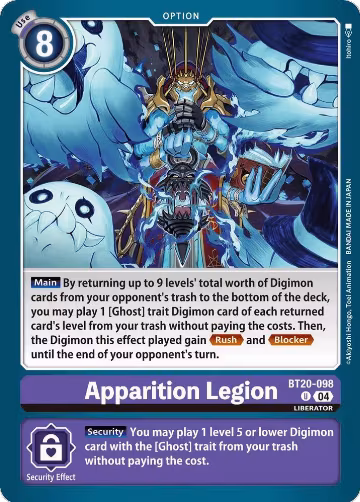 Apparition Legion (BT20-098 U), Release Special Booster 2.5 — Digimon card price