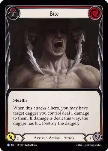 Bite (Red) (HNT017), The Hunted — Flesh & Blood card price