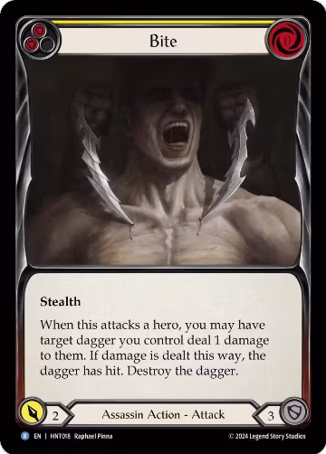 Bite (Yellow) (HNT018), The Hunted — Flesh & Blood card price