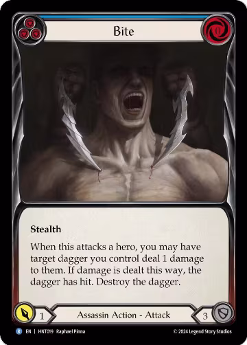 Bite (Blue) (HNT019), The Hunted — Flesh & Blood card price