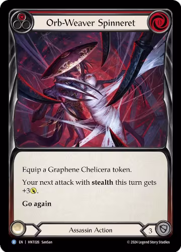 Orb-Weaver Spinneret (Red) (HNT026), The Hunted — Flesh & Blood card price