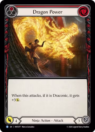 Dragon Power (Red) (HNT077), The Hunted — Flesh & Blood card price