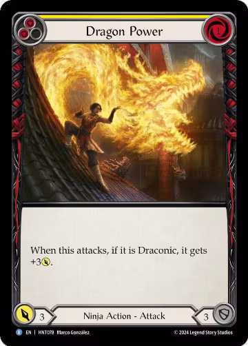Dragon Power (Yellow) (HNT078), The Hunted — Flesh & Blood card price