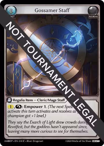 Gossamer Staff (010), Mortal Ambition Draft Pack — Grand Archive card price