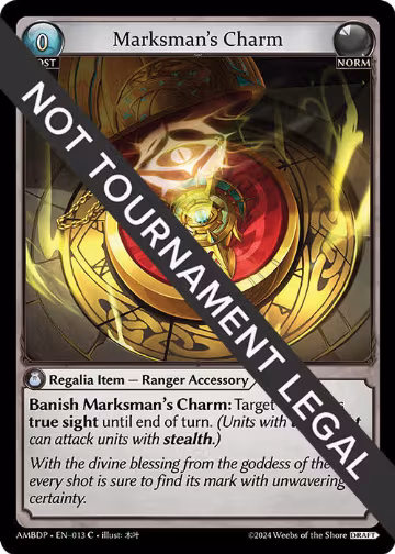 Marksman's Charm (013), Mortal Ambition Draft Pack — Grand Archive card price