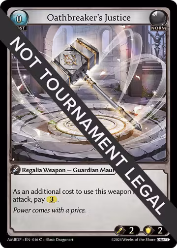 Oathbreaker's Justice (016), Mortal Ambition Draft Pack — Grand Archive card price