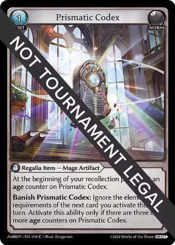 Prismatic Codex (018) — card price