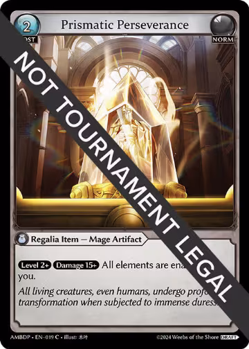 Prismatic Perseverance (019), Mortal Ambition Draft Pack — Grand Archive card price