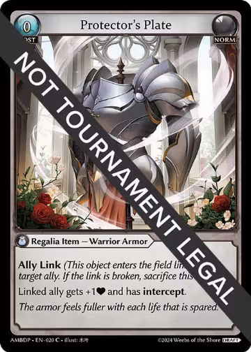 Protector's Plate (020), Mortal Ambition Draft Pack — Grand Archive card price