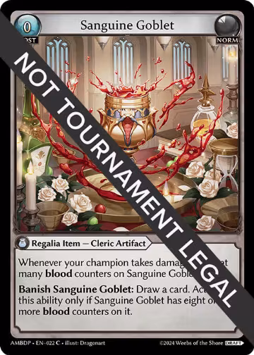 Sanguine Goblet (022), Mortal Ambition Draft Pack — Grand Archive card price