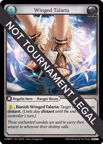 Winged Talaria (028), Mortal Ambition Draft Pack — Grand Archive card price