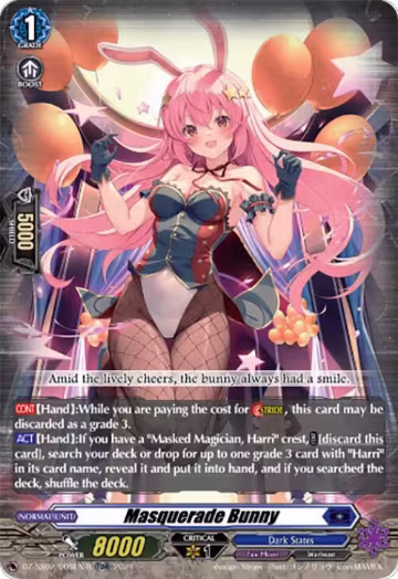 Masquerade Bunny (TDR) (DZ-SS02/009EN-R), DZ-SS02: Stride Deckset -Harri- — Vanguard card price