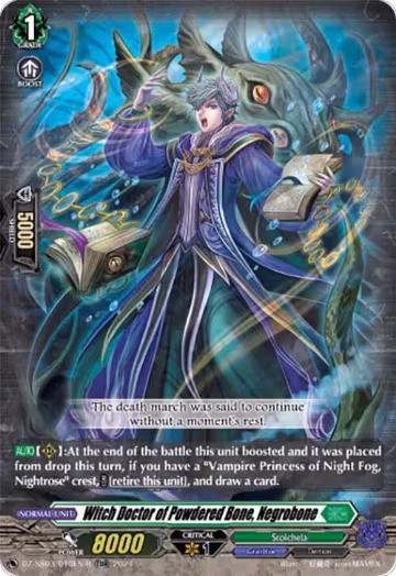 Witch Doctor of Powdered Bone, Negrobone (TDR) (DZ-SS03/010EN-R), DZ-SS03: Stride Deckset -Nightrose- — Vanguard card price