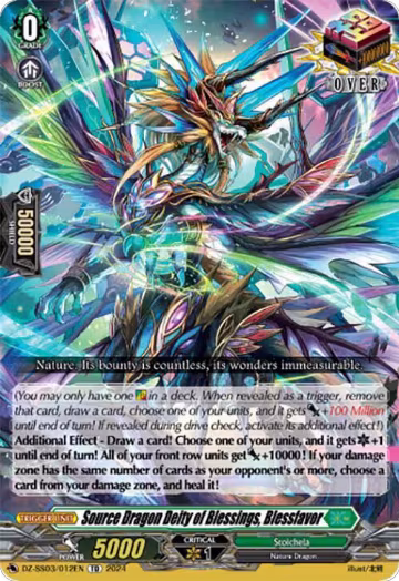 Source Dragon Deity of Blessings, Blessfavor (DZ-SS03/012EN), DZ-SS03: Stride Deckset -Nightrose- — Vanguard card price