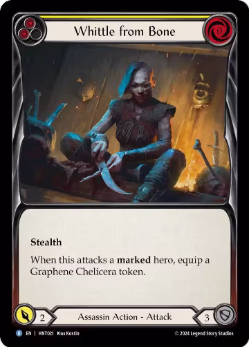 Whittle from Bone (Yellow) (HNT021), The Hunted — Flesh & Blood card price