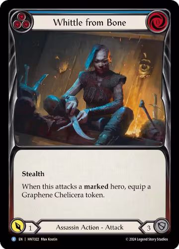 Whittle from Bone (Blue) (HNT022), The Hunted — Flesh & Blood card price