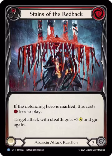 Stains of the Redback (Red) (HNT023), The Hunted — Flesh & Blood card price