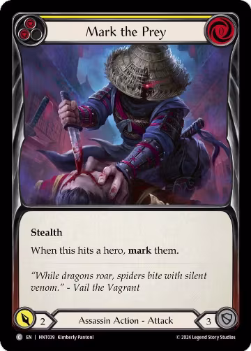 Mark the Prey (Yellow) (HNT039), The Hunted — Flesh & Blood card price