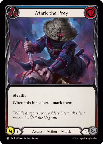 Mark the Prey (Blue) (HNT040), The Hunted — Flesh & Blood card price