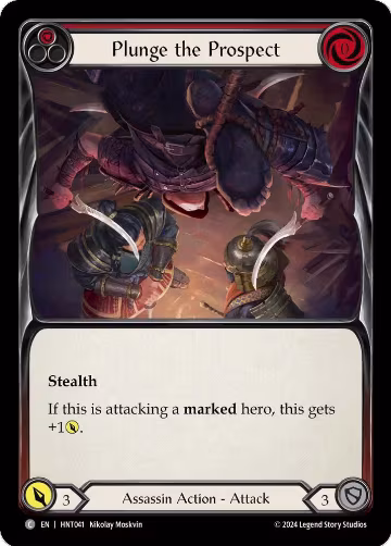 Plunge the Prospect (Red) (HNT041), The Hunted — Flesh & Blood card price