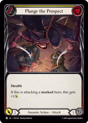 Plunge the Prospect (Yellow) (HNT042), The Hunted — Flesh & Blood card price