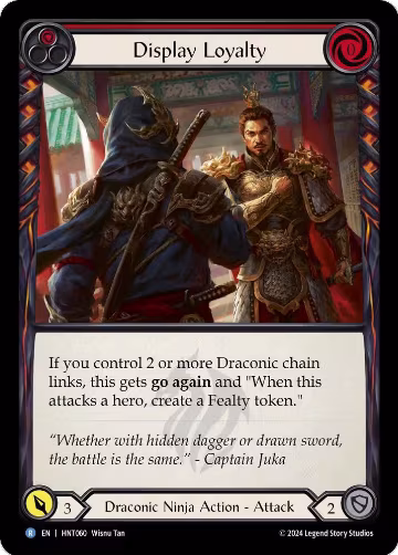 Display Loyalty (Red) (HNT060), The Hunted — Flesh & Blood card price