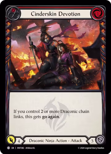 Cinderskin Devotion (Red) (HNT065), The Hunted — Flesh & Blood card price