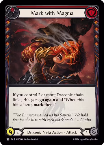 Mark with Magma (Red) (HNT069), The Hunted — Flesh & Blood card price