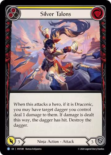 Silver Talons (Yellow) (HNT081), The Hunted — Flesh & Blood card price