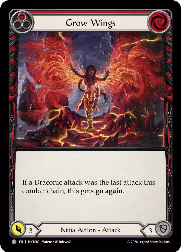 Grow Wings (Red) (HNT089), The Hunted — Flesh & Blood card price