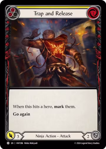 Trap and Release (Yellow) (HNT096), The Hunted — Flesh & Blood card price