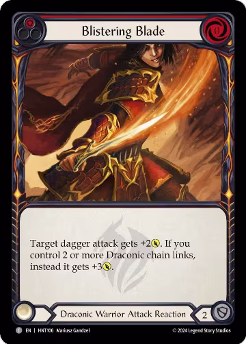 Blistering Blade (Red) (HNT106), The Hunted — Flesh & Blood card price
