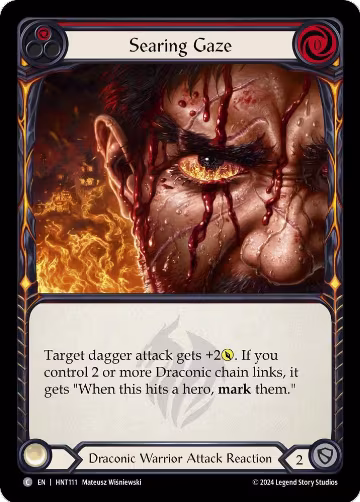 Searing Gaze (Red) (HNT111), The Hunted — Flesh & Blood card price