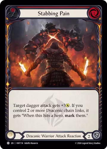 Stabbing Pain (Red) (HNT114), The Hunted — Flesh & Blood card price