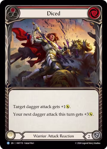Diced (Red) (HNT119), The Hunted — Flesh & Blood card price