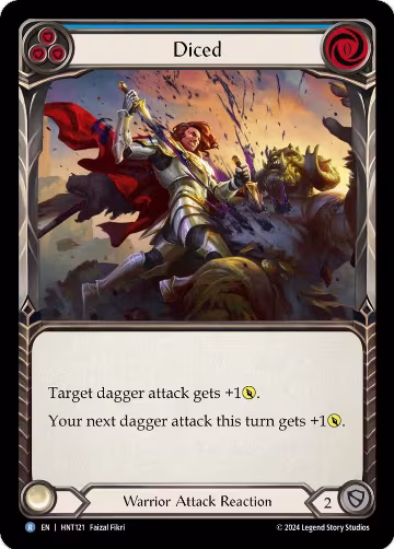 Diced (Blue) (HNT121), The Hunted — Flesh & Blood card price